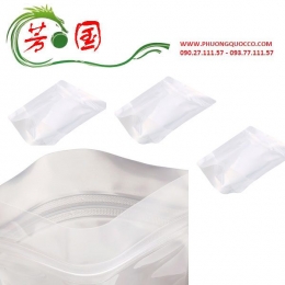 Túi Zipper 1 mặt bạc